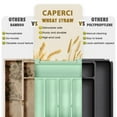 thumbnail image 6 of Caperci Expandable Silverware Organizer - Adjustable Utensil Drawer Organizer for Kitchen Storage, Dishwasher Safe , Wheat Straw and Food-Grade PP(Green), 6 of 7