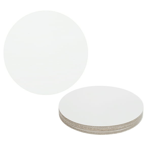 Uxcell 10 Pcs Cardboard Cake Rounds 6" Cake Board for Desserts White
