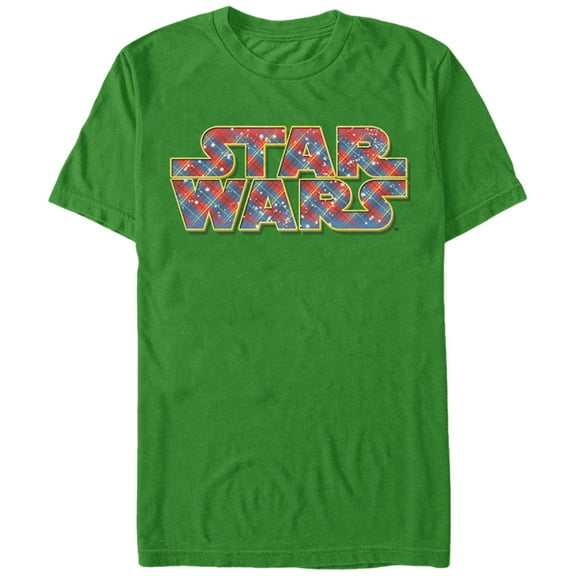 Men's Star Wars Christmas Logo  Graphic Tee Kelly Green Small