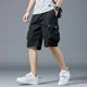 thumbnail image 3 of Pantalones cortos cargo para hombre, pantalones cortos con botones y cremallera para hombre, ropa de trabajo, elegantes pantalones cortos casuales de algodón, nuevos en Harajuku sueltos, 3 of 5