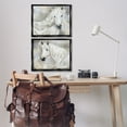 thumbnail image 3 of Stupell Industries Charming White Horses Animals Painting Black Floater Framed Canvas Art Print Wall Art, 21 x 17, Set of 2, 3 of 10