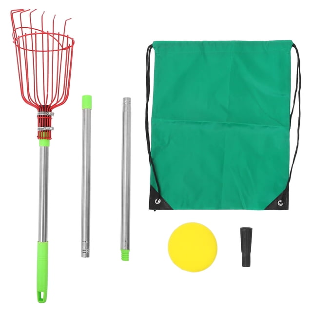Recolector de frutas con mango largo extensible, cesta y bolsa, para naranjas, limones, manzanas, mangos y aguacates