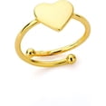 thumbnail image 5 of Anillo de cristal ajustable para mujer, joyería elegante con piedras preciosas, anillo de amor, decoración de fiesta, adorno (oro, talla única), 5 of 5