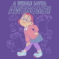 thumbnail image 2 of Junior's Turning Red A Whole Lotta Awesome Graphic Tee Purple Medium, 2 of 3
