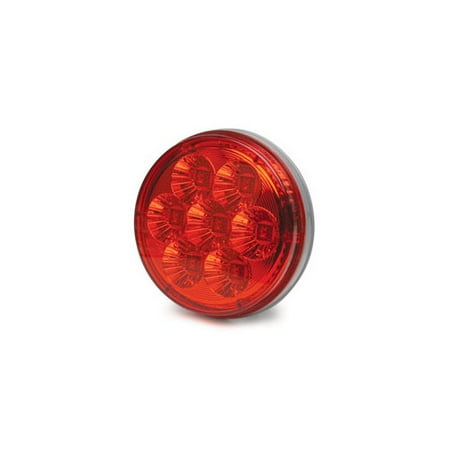 ROADPRO R RP4064RLED B 4 LED ROUND SEALED LIGHT WITH 3-PRONG CONNECTOR RED BULK