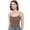 Brown, variant on Women Tank Top Going Out Basic Cami Shirt Adjustable Spaghetti Straps Cool Touch Fabric-Black-L