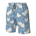 thumbnail image 6 of Uemuo Funny Chicken Pattern Men's Swim Trunks Hawaiian Beach Bathing Suit Swimsuits Beach Quick-Dry Shorts with Pockets-Small, 6 of 9