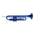 thumbnail image 4 of Tcbosik Brass Trumpet for Beginners, B Flat Trumpet with Case and Gloves for Beginners, Blue, 4 of 9