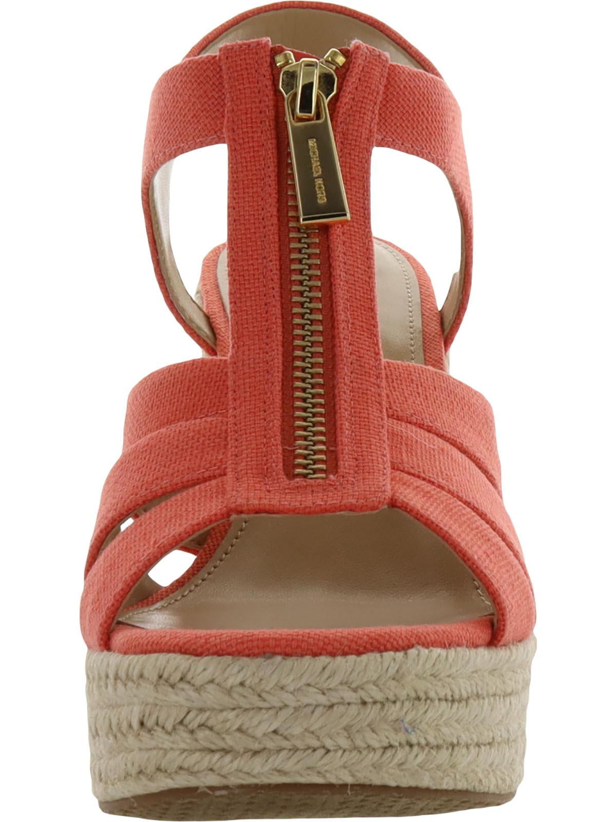 MICHAEL Michael Kors Womens Berkley Canvas Wedge Sandals Pink 5.5 Medium  (B,M) - Walmart.com