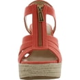 thumbnail image 5 of MICHAEL Michael Kors Womens Berkley Canvas Wedge Sandals Pink 7 Medium (B,M), 5 of 5