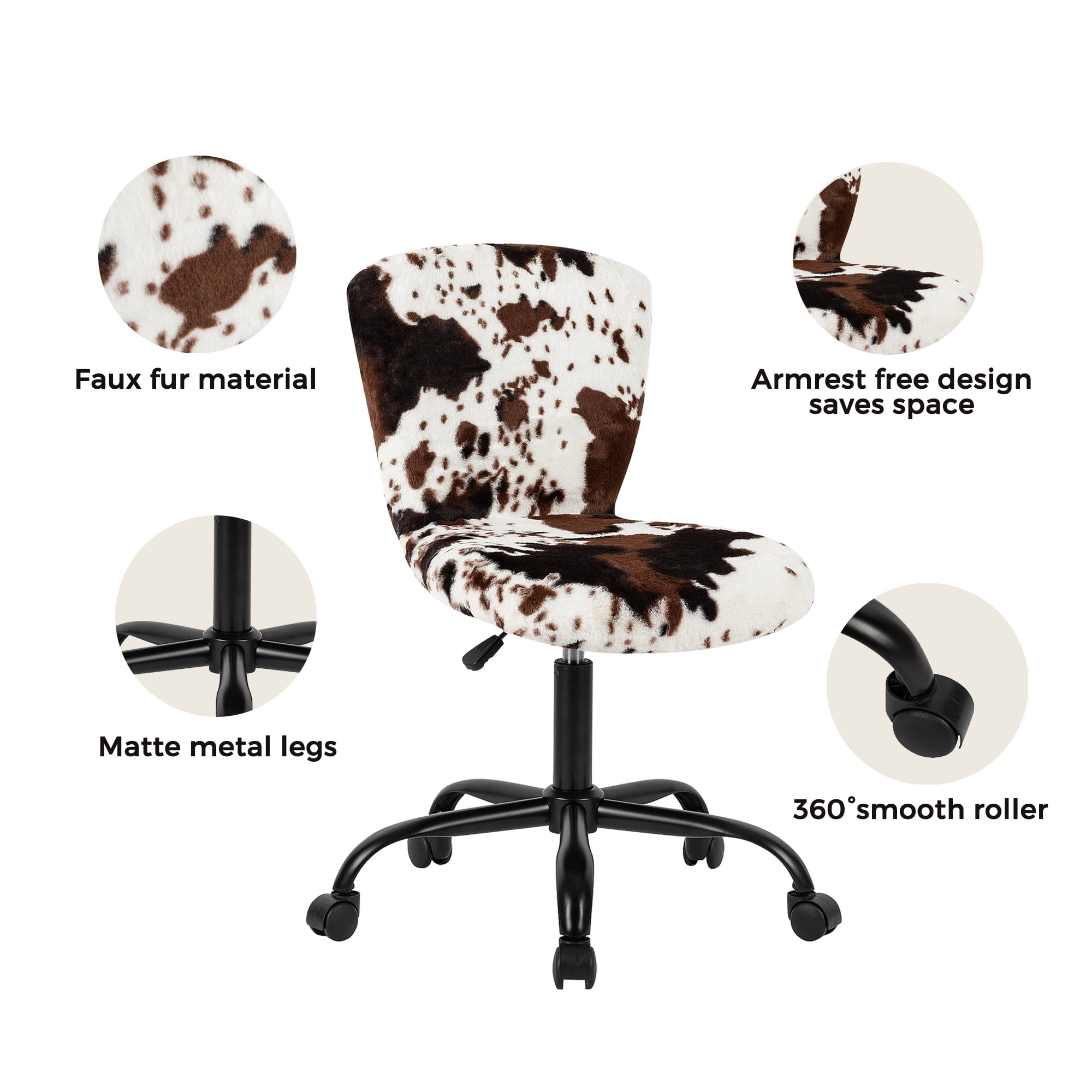 Gia design group faux fur adjustable swivel vanity chair new arrivals