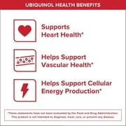 Ubiquinol CoQ10 100mg Softgels, Qunol Mega Ubiquinol 100mg - Superior Absorption - Active Form of Coenzyme Q10 for Heart Health & Healthy Blood Pressure Levels - 100 Count