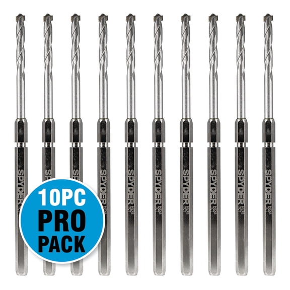 Spyder Rapid Core Eject™ Hex8 3/8-Inch TCT Quick Change Hole Saw Arbor Pilot Bit (10-Pack) 600649-10