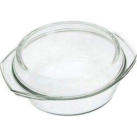 Clear Round Glass Casserole by Simax | Deep Dish, With Lid, Heat, Cold and Shock Proof, Made in Europe, 1.5 Quart