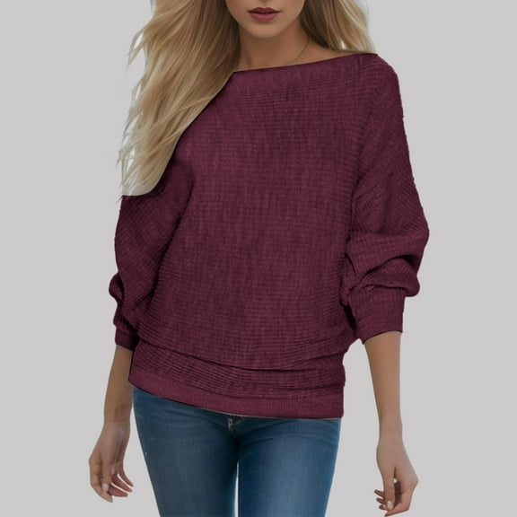 SHITINN Womens Long Batwing Sleeve Boat Neck Tunic Tops 2023 Fall Baggy Slouchy Pullover Sweaters Short Sleeve Tops for Women Womens Shirts Summer Women Blouse