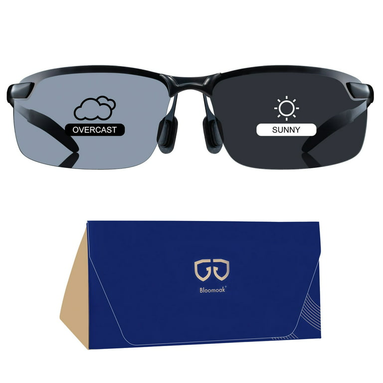 Bloomoak Photochromic Driving Glasses, Polarized Sunglasses for Day Driving  Fishing Golfing