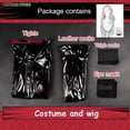 thumbnail image 4 of Disfraz de Cosplay de Anime Gojo Satoru de JJK, peluca con cambio de género, traje negro, ropa de fiesta para eventos de cómic de Halloween para mujer, 4 of 5