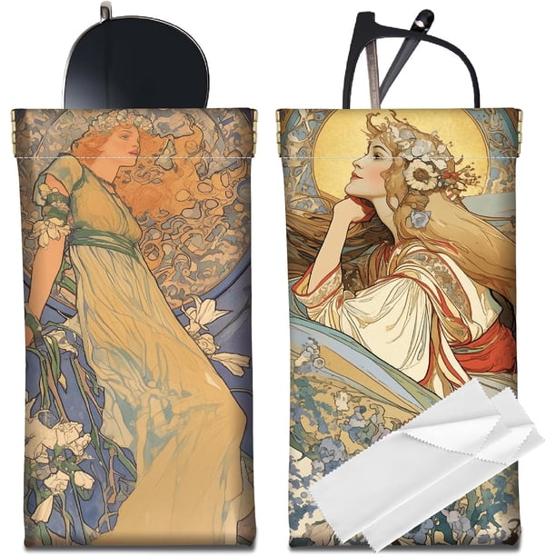 2 fundas portátiles y delgadas para gafas, de cuero suave, con cierre a presión, para gafas de sol, ligeras de viaje.
