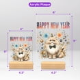 thumbnail image 5 of Happy New Year with Persian Fireworks Holiday Xmas Winter 2025 Acrylic Plaque Sign Ashwood Base Cat Lover Kitten Owner Gifts Home Desk Decor - 00025, 5 of 5