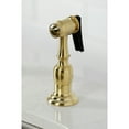thumbnail image 3 of Kingston Brass KS1767ALBS Vintage Two-Handle 2-Hole Kitchen Faucet with Brass Sprayer in Brushed Brass, 3 of 7