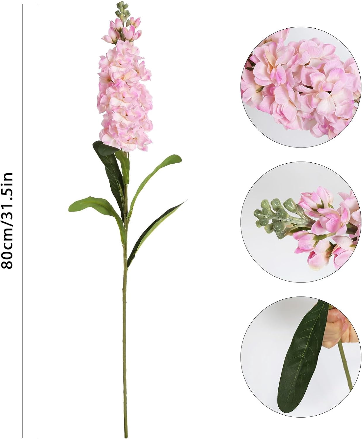 Pink Silk Flowers Snapdragon Artificial Flowers, Antirrhinum Fake Flowers 3.5'' Long Stem Delphinium Faux Flowers Light Pink Flowers for Home Decor Wedding Table Centerpieces (Light Pink)