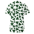 thumbnail image 5 of Pxiakgy Vente Chaude! T-Shirt Trèfle de la Saint-Patrick pour Femmes Chanceux Irlandais Manches Courtes T-Shirt Graphique Trèfle Imprimé Manches Courtes Col Rond Vert Armée 3TG, 5 of 5