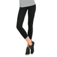 thumbnail image 2 of Gravity Threads Nylon Spandex Womens Capri Leggings, Black, 2 of 2