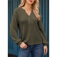 thumbnail image 4 of Blusa Dokotoo Business Outfits Otoño Tops Verde para Mujer, 4 of 8