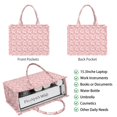 thumbnail image 2 of Large Capacity Tote Bag,Pink Christmas Snowman Pattern Handbag Fashion Luxury Tote Bag,15.7"x13"x 5.1" Inches,Laptop Compatible, 2 of 6