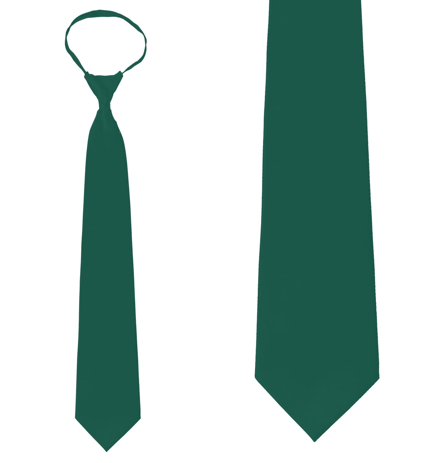 Solid Hunter Green Zipper Tie Mens Pre-Tied Necktie… - Walmart.com