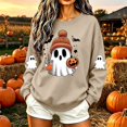 thumbnail image 4 of VKOYWKM Fall Halloween Sweatshirts for Women Ghost Graphic Sweatshirts Oversized Long Sleeve Crew Neck Pullover Holiday Party Sweatshirt, 4 of 6