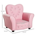 thumbnail image 4 of CHEERFUN Kids Pink Sofa Chair with Diamond Tufting, Upholstered Toddler Couch, Ages 3-9, 4 of 10