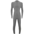 thumbnail image 3 of Sxiwei Men's Long Sleeve Full Body Unitard Leotard Bodysuit Athletic Jumpsuit Front Zipper Rompers Dark Gray XL, 3 of 7