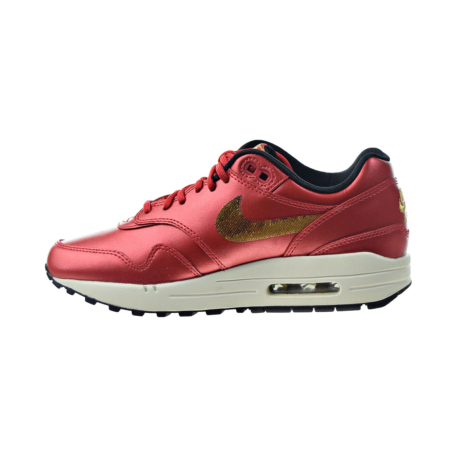 Nike Air Max 1 Women's Shoes University Red-Metallic Gold ct1149-600 - image 4 of 6