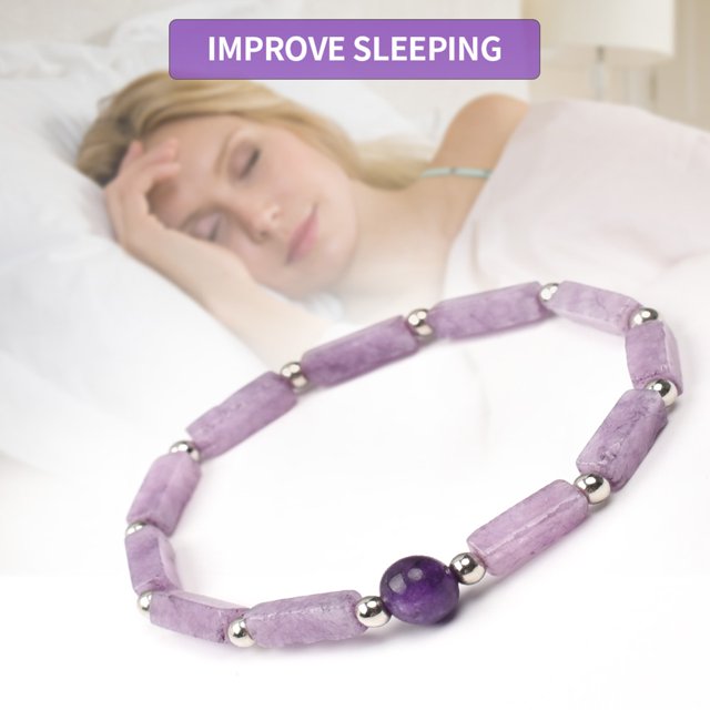 Pulsera curativa de cristal Ansiedad Amatista Pulsera saludable Pérdida de peso para mujeres