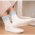 thumbnail image 3 of Ltctricy Fluffy Fuzzy Socks for Women Soft Plush Warm per Socks for Sleeping Christmas Gifts Winter Indoor Comfort Crew Socks, 3 of 4