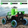 thumbnail image 2 of Joyracer 4WD 24 Volt Ride on Toys, 2 Seater Power UTV Wheels with Remote, Outdoor Toys with 4x200W Motor, LED Light, Bluetooth, Spring Suspension, Green, 2 of 8
