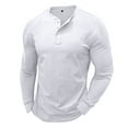 thumbnail image 2 of Long Sleeve Henley Shirts for Men Men's Fashion Casual Front Placket Long Sleeve Henley T-Shirts Cotton Shirts Casual Fashion Slim Fit Henley Full Sleeve Tshirts, 2 of 3
