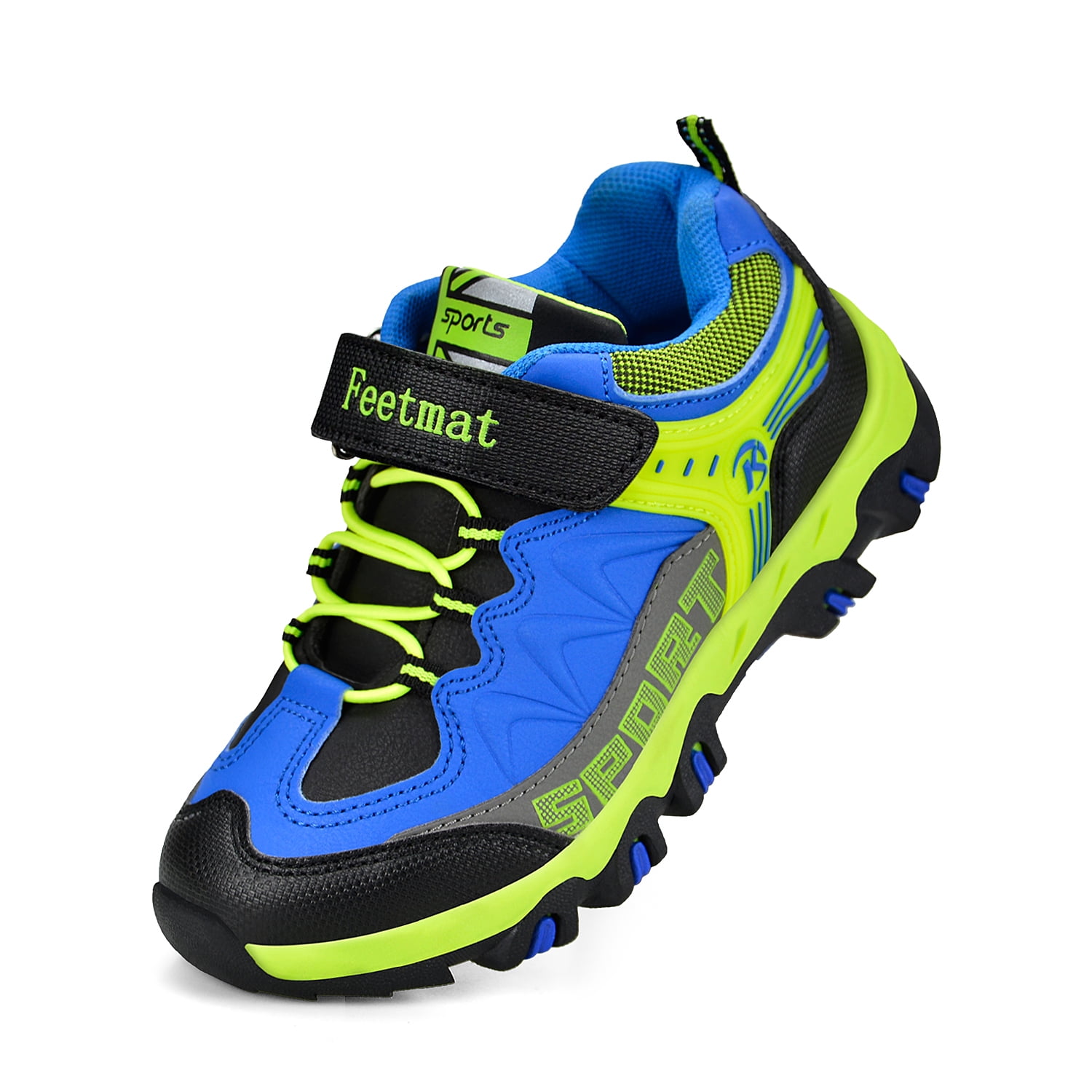 Feetmat Kids Hiking Shoes Waterproof Running Sneaker for Boys Girls Navy Size 3.5 M US Big Kid 
