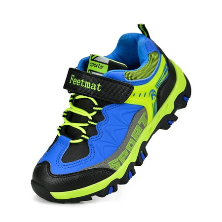 

ZOCAVIA Boys Girls Hiking Shoes Waterproof Kids Sneakers Straps Outdoor Athletic Sports Running Shoes 9 Toddler