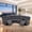 Dark Grey, variant on Gewnee Oversized Air Leather Manual Reclining Sectional Sofa with Storage Cup Holder Flip Table for Living Room, Black