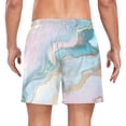 thumbnail image 4 of joogoo Men's Green Marble Swim Trunks with Liner Pocket Beach Shorts XX-Large, 4 of 9
