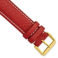 thumbnail image 6 of 16mm Red Sport Leather with White Stitching and Gold-tone Buckle 7.5 inch Watch Band, 6 of 6
