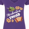 thumbnail image 4 of Inktastic Oktoberfest Squad Hat, Accordion, Pretzels Women's V-Neck T-Shirt, 4 of 5