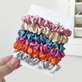 thumbnail image 5 of Herbert Women's Satin Scrunchies Hair Ties Set, High Elasticity Ponytail Holders for Thick Hair, 6-Piece Assorted Colors,3, 5 of 17
