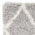 thumbnail image 4 of SAFAVIEH Fontana Catrina Geometric Plush Shag Runner Rug, Grey/Cream, 2'3" x 8', 4 of 9