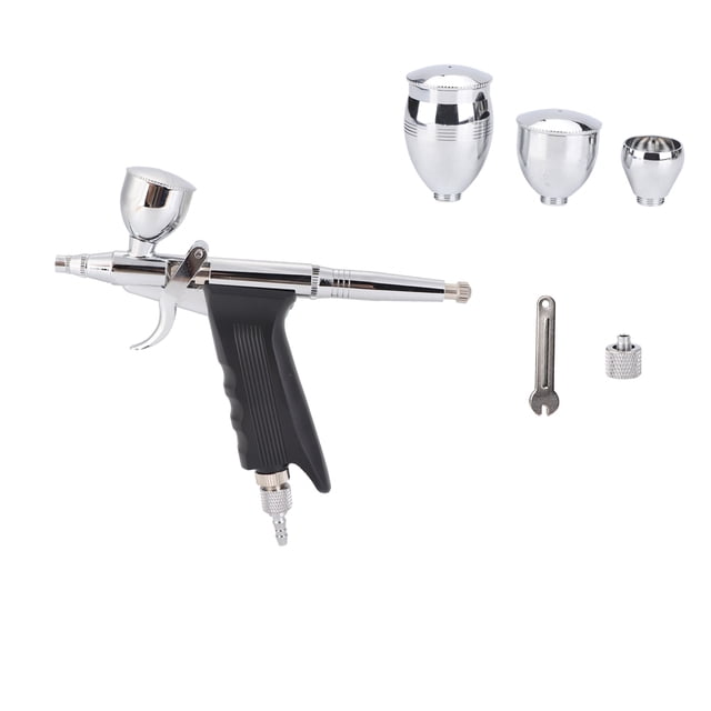 Juego de rociador de pluma de pulverización de doble acción con pluma de aerógrafo de 0,3 mm para pintura facial y corporal