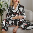 thumbnail image 6 of Rocae Laying Hens And Roosters for Pajamas for Women Set Lounge Sets Women's Long-Sleeved Pj Set -Large, 6 of 7