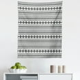 thumbnail image 1 of Aztec Tapestry, Ikat Style Prehistoric Forms Folk Retro Hippie Tribal Cultural Print, Fabric Wall Hanging Decor for Bedroom Living Room Dorm, 5 Sizes, Black Grey White, by Ambesonne, 1 of 1