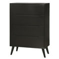 thumbnail image 3 of FOA Belkor 3-Piece Black Solid Wood Bedroom Set - Cal King + Nightstand + Chest, 3 of 10